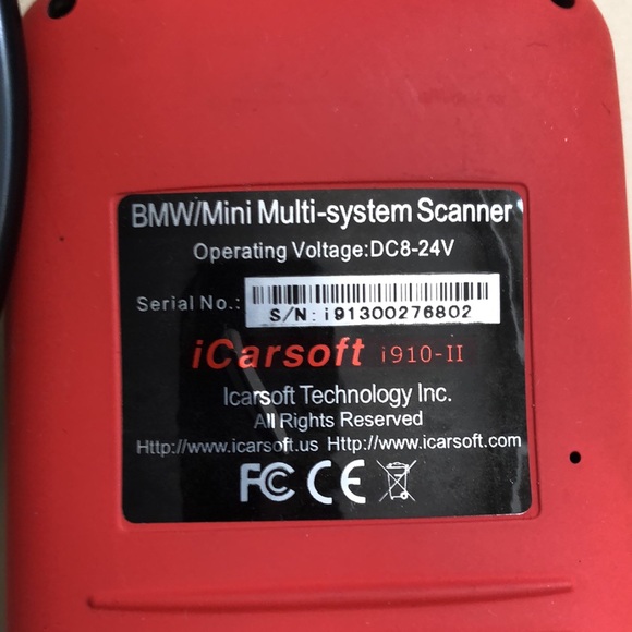 DIAGNOSTIC SCANNER TOOL FAULT CODE RESET iCarsoft i910 for BMW / Mini - Picture 5 of 11